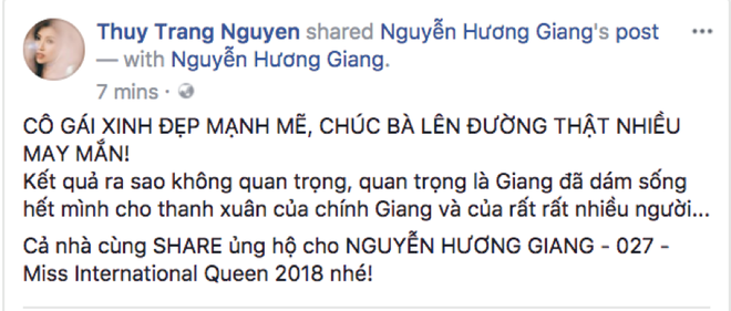 Hương Giang Idol được loạt sao Việt ủng hộ tham dự Miss International Queen 2018 - Ảnh 7.