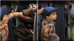 Cậu nhóc 2 tuổi được cả thế giới yêu mến vì hành động hết sức ''cute'' trên máy bay 