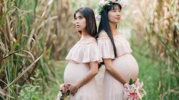 Ba hôm nữa là sinh nhưng hai chị em ruột vẫn rủ nhau “chụp ảnh bầu bí” đẹp mướt mắt