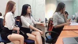 Hai cô gái Hà Nội gây xôn xao khi diện váy ngắn và để lộ hình xăm nơi công sở