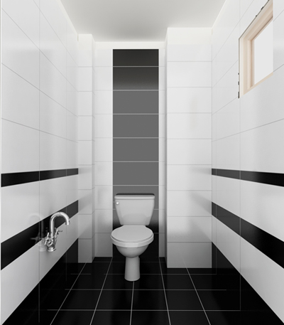 Không như trước, đa phần nhà vệ sinh mang phong cách hiện đại có xu hướng sơn màu đơn sắc. Việc tối giản màu sắc mang lại hiệu quả tuyệt vời. Các gam màu đối lập như đen - trắng, nâu - trắng...cũng mang đếu hiệu quả trong phòng tắm.