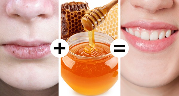 Khi môi bị khô nẻ, hãy thoa một chút mật ong lên môi, để qua đêm.
