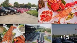 Xôn xao đám cưới siêu khủng của đại gia bất động sản Hà Nội: Đãi khách toàn tôm hùm, cua hoàng đế, đón dâu bằng gần 200 chiếc ô tô