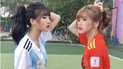 Sau thời gian 'truy link' vất vả, cuối cùng đã tìm được danh tính 2 cô gái 'thả dáng' trên sân cỏ mùa World Cup 2018