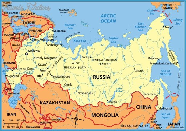 Bản đồ nước Nga trải khắp 2 chấu lục Á, Âu hình ảnh 