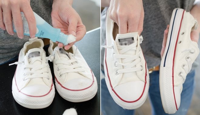 Ngoài công dụng tẩy sơn móng tay, nước tẩy móng còn có thể làm sạch giày hình ảnh