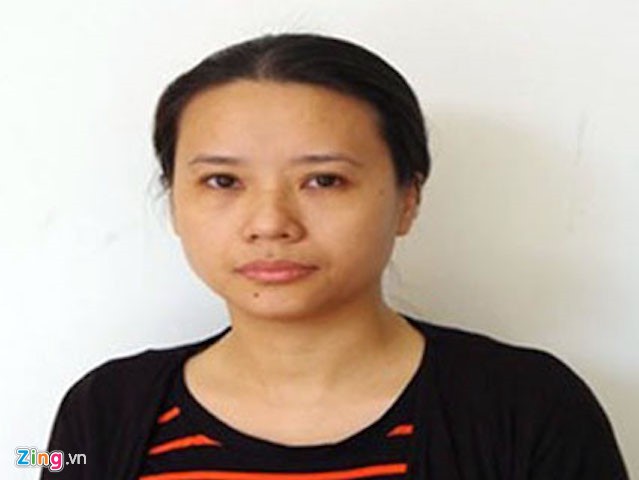 Nguyễn Thị Khéo tại cơ quan điều tra. Ảnh: C.A.