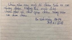 Hà Nội: Sản phụ 16 tuổi sinh con một mình rồi để lại cùng lời nhắn và bỏ đi