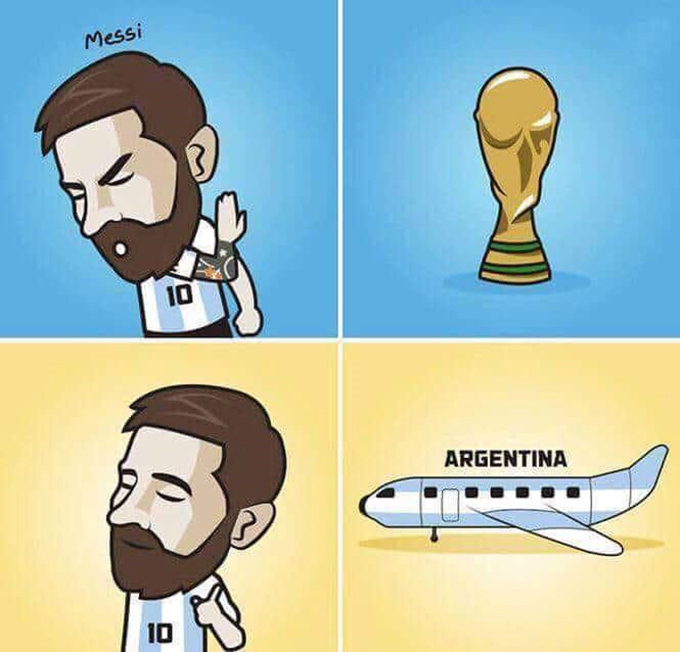 Không còn cách nào khác, Messi đành ngậm ngùi lên máy bay về nước.