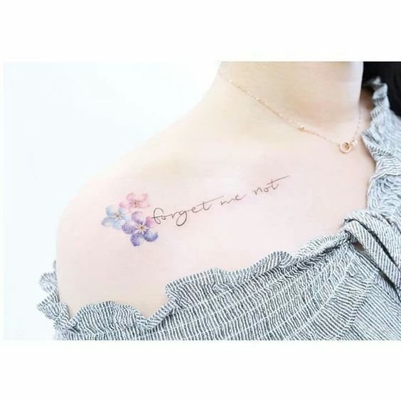 Forget me not tattoo This would be good for me as a reminder for me to  speak up  Forget me not tattoo Small tattoos Classy tattoos