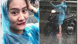 Chụp ảnh tự sướng đón mưa, cô gái bỗng tạo nên trào lưu hot trên mạng xã hội