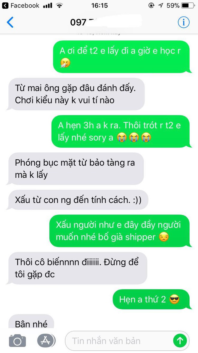 Cô gái bị shipper nhắn tin chê thẳng mặt xấu từ con người đến tính cách vì gọi 5 - 6 cuộc không bắt máy - Ảnh 2. Cô gái bị shipper nhắn tin chê thẳng mặt xấu từ con người đến tính cách vì gọi 5 - 6 cuộc không bắt máy - Ảnh 2.