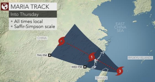 Siêu bão Maria tấn công Đài Loan, Trung Quốc nín thở - Ảnh 2.