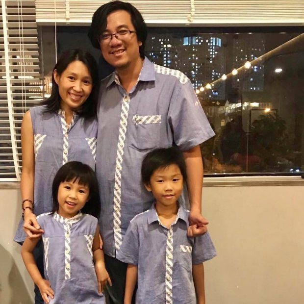 Gia đình hạnh phúc của chị Minh Hiền.