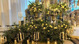 Ngắm không gian tiệc cưới ngập tràn sắc hoa của Á hậu Tú Anh và chồng đẹp trai