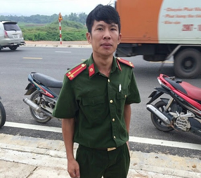 Thiếu úy Lê Ngọc Chung. (Ảnh: N.C)
