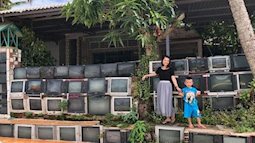 Đẳng cấp rich kid Việt Nam, làm hàng rào quanh nhà bằng tivi