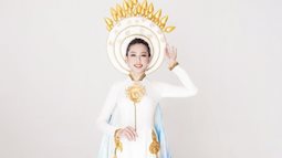 Ngắm áo dài “Nước non ngàn dặm” của Thùy Tiên trong đêm chung kết  Hoa hậu Quốc tế sắp tới