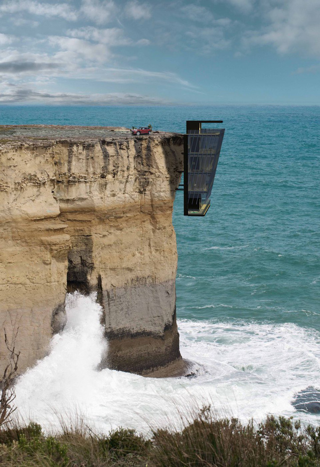Ngắm ý tưởng thiết kế nhà ở có tầm nhìn hướng biển đẹp nhất thế giới: Tựa lưng bám vào vách đá hiểm trở - Ảnh 2.
