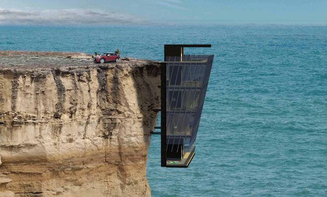 Ngắm ý tưởng thiết kế nhà ở có tầm nhìn hướng biển đẹp nhất thế giới: Tựa lưng bám vào vách đá hiểm trở - Ảnh 1.
