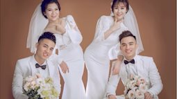 2 chú rể giống hệt nhau trong bức ảnh cưới khiến dân mạng "hoa mắt chóng mặt": Đã sinh đôi còn làm đám cưới cùng ngày!
