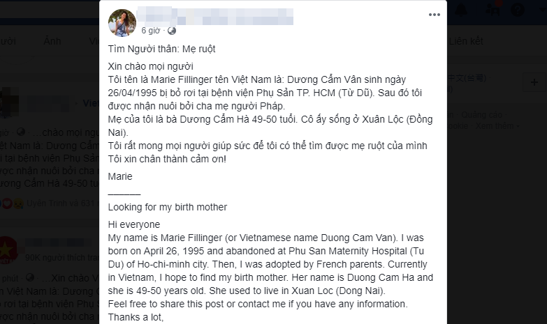 Xúc động câu chuyện cô gái gốc Việt về nước tìm mẹ ruột sau 24 năm bị bỏ rơi ở bệnh viện Từ Dũ - Ảnh 2.