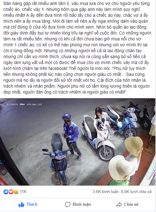 Phụ nữ tuy thích tiền nhưng chưa chắc đã chọn người giàu nhất: Hình ảnh người đàn ông lấm lem mua áo cho vợ nhận bão like MXH này là một minh chứng - Ảnh 1.