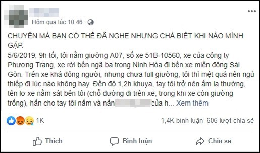 Cô gái bị phụ xe Phương Trang sàm sỡ: Không phải mình tôi bị tên này giở trò đồi bại - Ảnh 1.