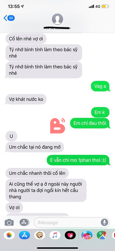 Chờ ngoài phòng đẻ, chàng trai gửi một loạt tin nhắn khiến vợ vui… phát khóc - Ảnh 3.