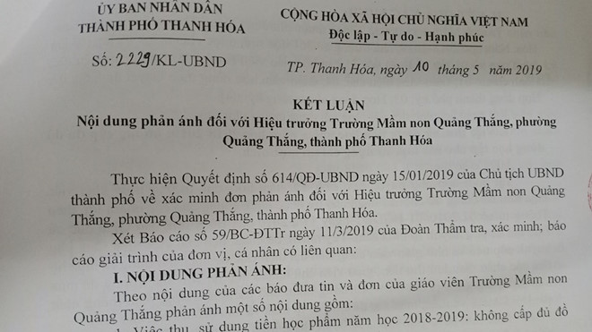 Cắt xén 1.746 suất ăn của trẻ, hiệu trưởng mầm non ở Thanh Hóa bị cách chức - Ảnh 1.