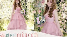 Cô dâu Thu Thủy chọn váy màu hồng của NTK Việt, tiết lộ đây cũng là người thiết kế váy cưới cho Đàm Thu Trang