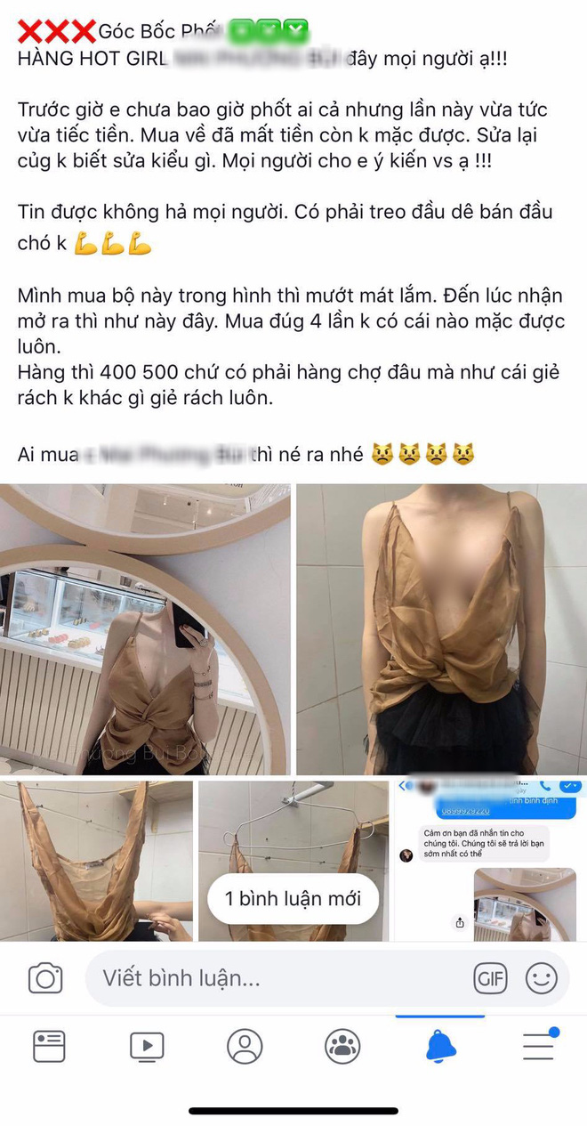 Hot girl bán áo sexy trông như nùi giẻ chửi thẳng khách chấm shop 1 sao: Sân si có giàu hơn không, có xinh hơn không? - Ảnh 1.