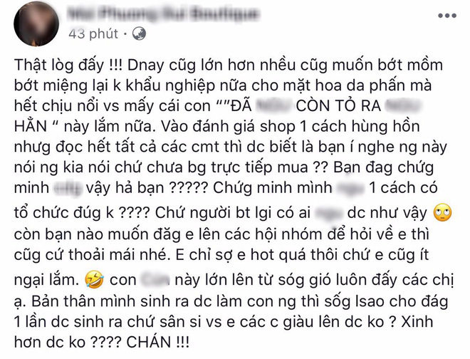 Hot girl bán áo sexy trông như nùi giẻ chửi thẳng khách chấm shop 1 sao: Sân si có giàu hơn không, có xinh hơn không? - Ảnh 3.