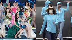 Trước khi sải bước lộng lẫy kiêu sa trên sân khấu chung kết Miss World 2019, các thí sinh cũng có khoảnh khắc mũ nón kín mít thú vị thế này