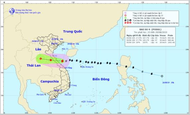 Tin bão mới nhất: Bão số 4 còn cách đất liền khoảng 170 km, dự báo đổ bộ vào sáng sớm 30/8 - Ảnh 1.