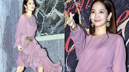 Park Min Young tự tay "dìm dáng" với đầm bánh bèo màu tím, gương mặt lộ dấu hiệu lão hóa kém sắc giữa dàn mỹ nhân