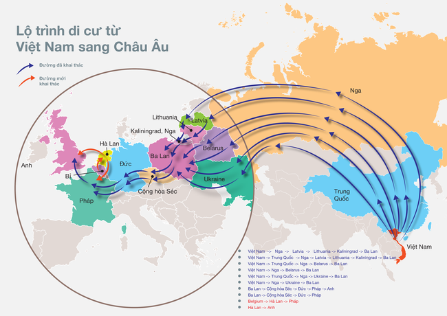 Vén màn những bí mật về tuyến đường vượt biên của người Việt Nam từ quê nhà sang châu Âu để mong đổi đời - Ảnh 1.