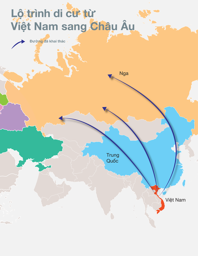 Vén màn những bí mật về tuyến đường vượt biên của người Việt Nam từ quê nhà sang châu Âu để mong đổi đời - Ảnh 2.