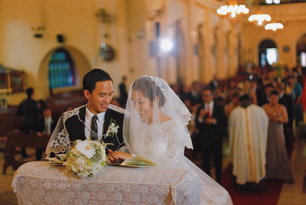 Hà Tăng chia sẻ khoảnh khắc hiếm bên Louis Nguyễn trong hôn lễ 7 năm trước, mới đó mà đã là mẹ 2 con! - Ảnh 3.
