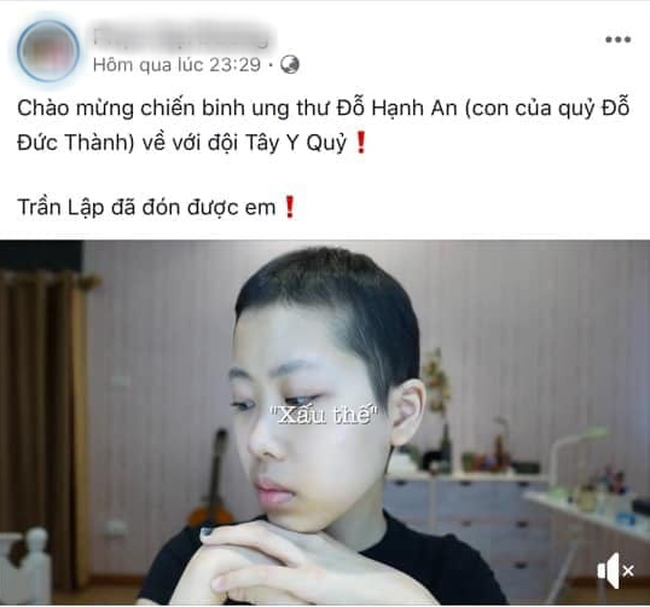 Bài xích tây y ủng hộ thực dưỡng, tài khoản facebook nhận gạch đá khi sử dụng hình ảnh cô gái ung thư Thủy Tiên và nhắc đến cố nghệ sĩ Trần Lập - Ảnh 2.