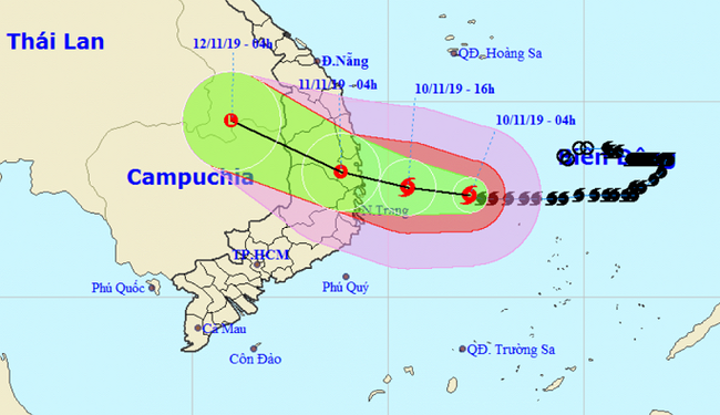 Bão số 6 giật cấp 11 đổ bộ vào các tỉnh Bình Định - Khánh Hòa vào đêm nay, Trung Bộ và Tây Nguyên mưa lớn trong những ngày tới - Ảnh 1.