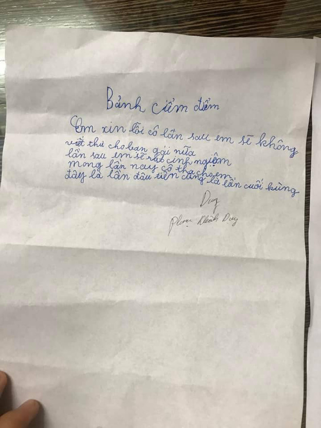 2 học sinh viết thư cho bạn gái bị phạt, nội dung bản kiểm điểm khiến tất cả bật cười - Ảnh 2.