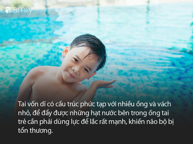 Cảnh báo: Trẻ lắc mạnh đầu để đẩy nước ra khỏi tai có thể khiến não bị tổn thương - Ảnh 2.