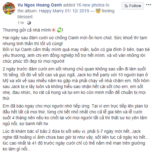 Á hậu Hoàng Oanh lần đầu chia sẻ cảm xúc sau hôn lễ trong mơ cùng ông xã người Mỹ điển trai, hạnh phúc nhất vẫn là nhận câu nói này từ mẹ chồng - Ảnh 2.