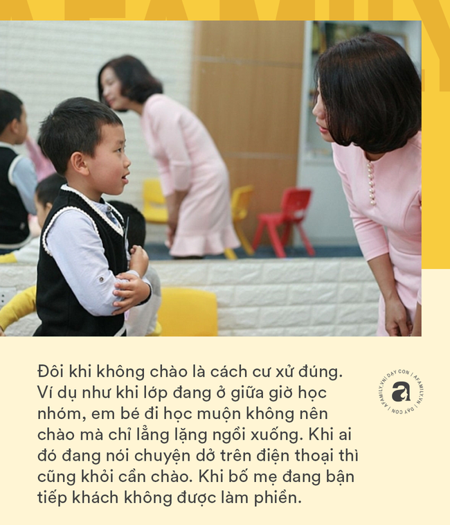 Nhà giáo Montessori gợi ý dạy con chào hỏi đúng cách và tháo gỡ 
