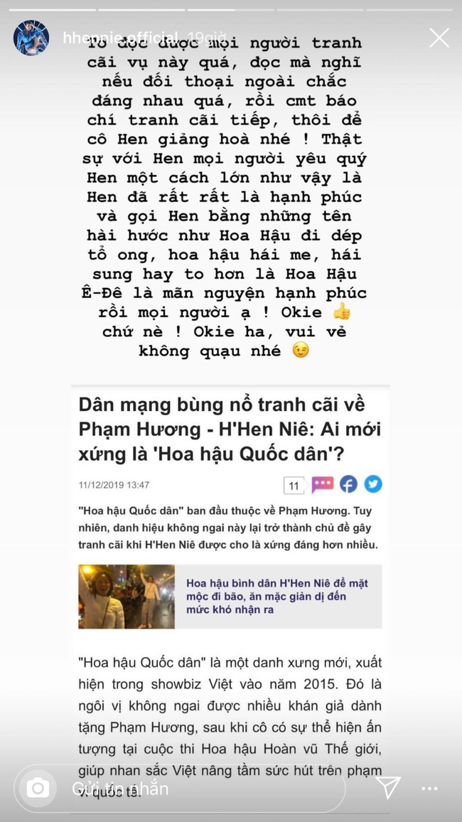 Phản ứng trái ngược của H'Hen Niê và Phạm Hương trước cuộc tranh cãi gay gắt 