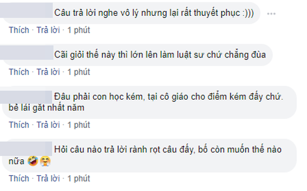 Bố hỏi “Làm bài kiểu gì mà được có 2 điểm?”, bé gái tỉnh bơ đưa ra câu trả lời khiến ông vò đầu bứt tai vì tức - Ảnh 2.