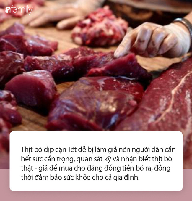 Cận Tết, cẩn trọng thịt bò giả tràn lan thị trường, làm thế nào để mua miếng thịt bò ngon cho cả nhà thưởng thức? - Ảnh 1.