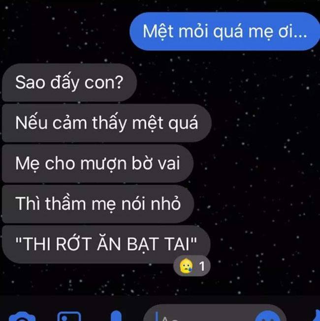 Ôn thi căng thẳng, nam sinh nhắn tin làm nũng với mẹ thì nhận được câu trả lời vừa phũ vừa lầy, dân mạng đọc xong cũng thương thay - Ảnh 2.