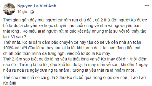 Ồn ào với vợ cũ vừa qua, Việt Anh lại gây tranh cãi khi nhận xét câu nói kinh điển: 